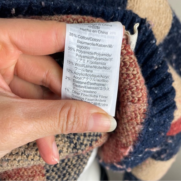 Madewell Red and Blue Checkered Cardigan size large funky 80s eclectic grandpa - Picture 7 of 8